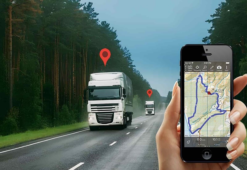 Sistema de rastreamento de cargas em tempo real com mapa e pontos de entrega